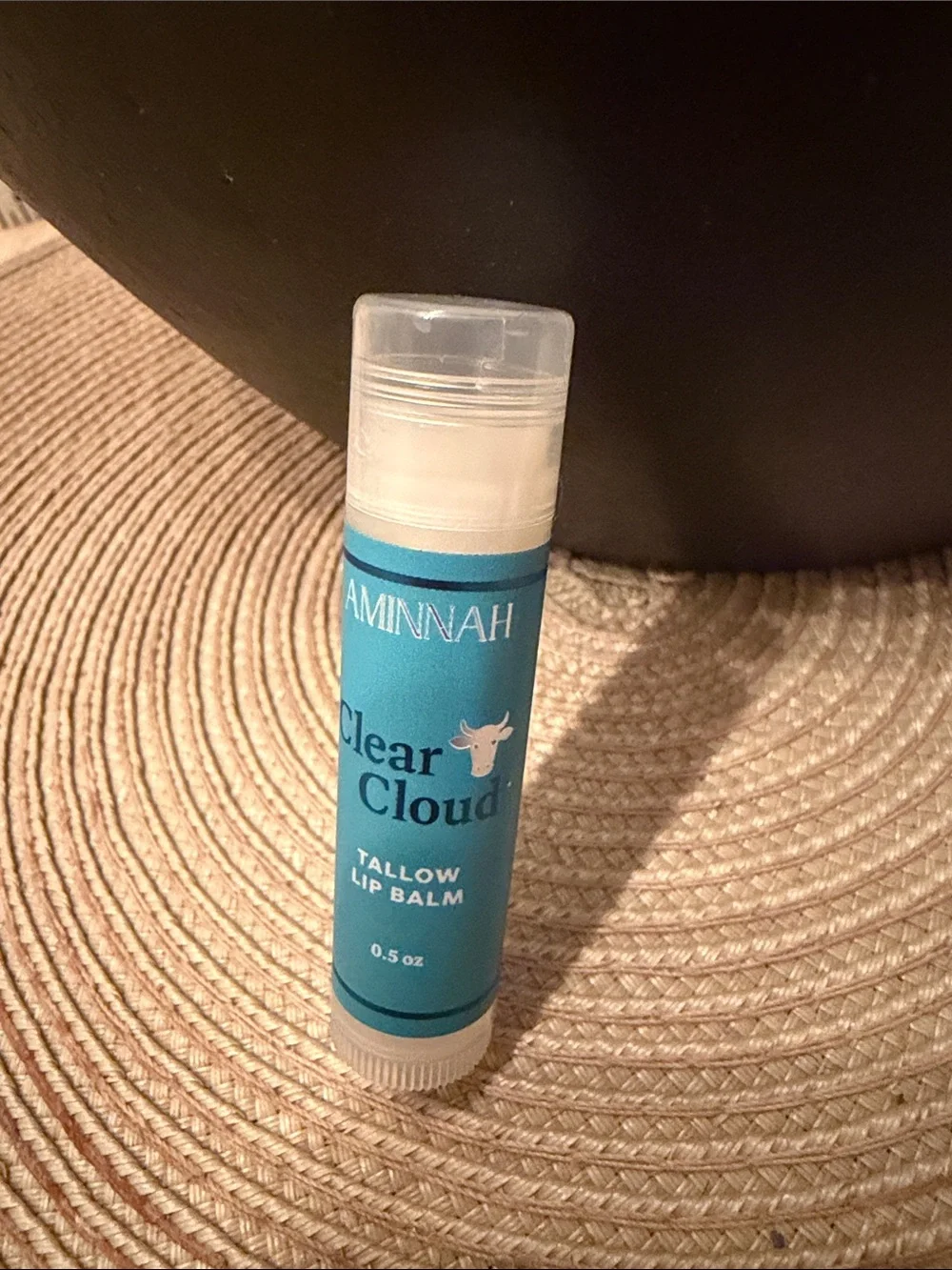 AMINNAH Clear Cloud Tallow Lip Balm New .5oz.